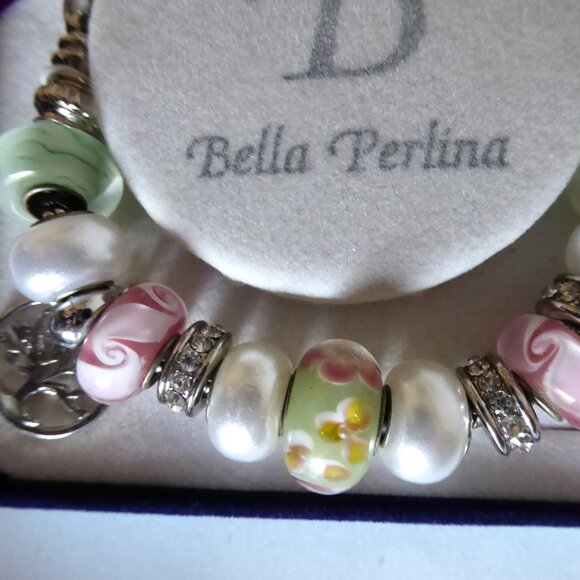 NEW BELLA PERLINA TREE CHARM BEADED RHINESTONE ONE SIZE BRACELET - Picture 5 of 13